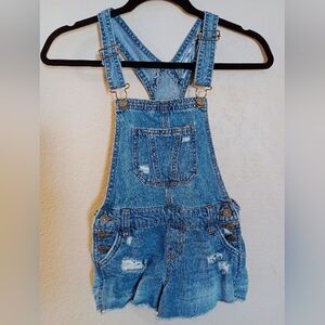 Rewash Denim Sz M Shorts Overalls EUC
